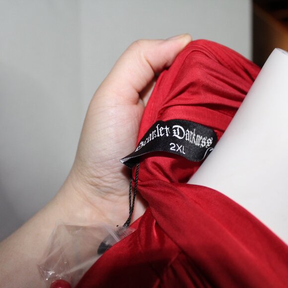 NWT red Scarlett Darkness Corset Blouse - 2XL (F21) - Picture 8 of 8